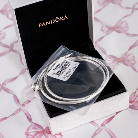 Authentic Pandora Moments Snake Chain Necklace Valentine's Day - 17.7 in - NEW - Picture 7 of 7